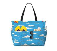 Balloon Floating Upwards Printed High-Capacity Beach Travel Bag to Meet All Your Travel Needs