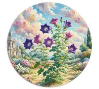 Balloon Flower 1000 Pieces Scenery Round Jigsaw Puzzles Impossible Puzzle Beautiful Decoration for Adults And Kids 1000pcs (67.5x67.5cm)