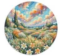 Balloon Flower 1000pc Round Puzzle Depicting, Designed to Test Wits, Lovely for Cosy Nooks And Sheltered Spots 1000pcs (67.5x67.5cm)