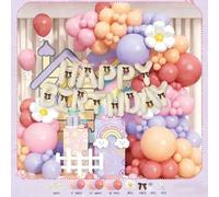 Balloon Garland Arch Kit, 102 Pcs Pink and White, DIY Party Decor, Easy Assembly, Vibrant Color, for Wedding Baby Shower(JT-HD07-Bow)