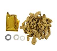 Balloon Garland Kit, Latex Balloons Bulk Party Balloons for Wedding Birthday Holiday Decoration with Adhesive Tape Fixed Strip String (Gold)