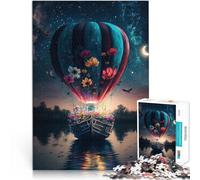 balloon in space1000 Piece Jigsaws for Adults Challenging To Complete But Fun And Humorous Suitable for desktop decoration 38x26cm