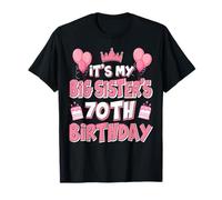 Balloon It's My Big Sister's 70th Birthday 1955 70 Years Old T-Shirt