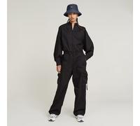 Balloon Jumpsuit - Black - Women M