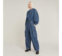 Balloon Jumpsuit - Medium blue - Women L
