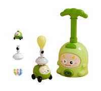 Balloon Launcher Toy Set for Kids, 2-in-1 Balloon Car Toy Pump Set, Air-powered Speed Endless Imagination, Aerodynamic Sliding Vehicle, Science Educational Toy Gift for Party Fun (Green)