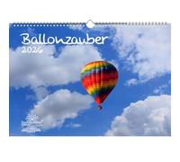 Balloon Magic DIN A3 Calendar for 2026 Hot Air Balloon Gift Set Contents: 1 x Calendar, 1 x Christmas Pendant (Total 2 Pieces)