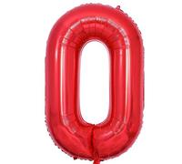 Balloon Number 0 Red Numbers Balloons 0 Birthday Party Foil Balloon 0 Decoration Support Helium-40inch