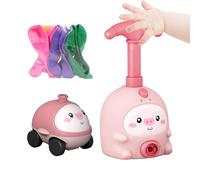 Balloon Powered Car | Cute Interactive Party Bag Gift - Inflatable Pump Racing Car | for Boys Girls Kindergarten Birthday Christmas Travel Outdoor Party