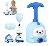 Balloon Powered Car Toy, Animal Air Powered Balloon Launcher Vehicle Set,Rocket Balloon Car with Pump, Early Learning Physics Educational Toy for Boys Girls (C)