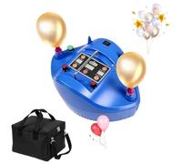 Balloon Pump, Electric 1200w Dual Nozzle Blower With Digital Timer Counter, Foot Switch, Quantitative Inflator For Party, Wedding, Event Decoration blue