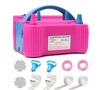 Balloon Pump Electric Air Inflator Pump, Portable Dual Nozzle Electric Balloon Pump, Balloon Machine Ballon Pumper Arch for Party Birthday Wedding Decoration 220V-240V 600W UK Plug