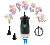 Balloon Pump Electric Wireless Battery, 2000 mAh Rechargeable Balloon Pump with 2 Nozzles & Type-C, Inflate and Deflate for Latex Foil Modelling Balloons, Party, Wedding, Birthday Decoration