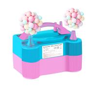 Balloon Pump Electric, Yooikeey® Portable Dual Nozzle Electric Air Pump High Power， Inflator Blower Pump for Party, Wedding, Birthday, Activities and Decoration (AC220-240V 600W) (pink blue)