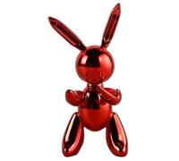 Balloon Rabbit Statue Sculpture Figurine 8" Height Jeff Koons (Red)