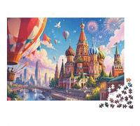 Balloon River Cathedral Jigsaw Puzzle, 1000 Pcs For Adults High Quality | 38x26cm Art Admirers, Birthday Gift, Cardboard, Mood Calming, Tight Puzzle Fit