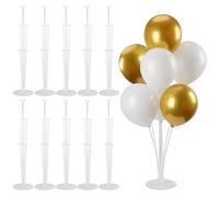 Balloon Stand Kit 10 sets Balloon Arch Stand with Base and Balloon Sticks for Table Graduation Wedding Birthday Baby Shower Gender Reveal Party Decorations
