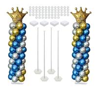 Balloon Stand Kit, 4 Pack Balloon Column Stand 50CM to 2.1M Height Adjustable Balloon Stands, Reusable Telescopic Balloon Holders Party Decorations for Table Floor Centerpieces