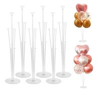 Balloon Stand Kit 6pcs with Plastic Balloon Sticks and Holders, Reusable Display for Birthday Table Decorations, Party Table Decorations and Centrepiece