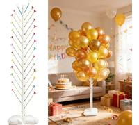 Balloon Stand Kit, Reusable Balloon Column Stands, 170cm Height Adjustable Balloons Stand for Floor, Balloons Holders and Sticks with Base for Wedding, Birthday, Halloween Party Supplies, Baby Shower