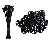 Balloon Stick Holder All-in-one Re-Usable Child Safe Sticks (Black, 25pc)