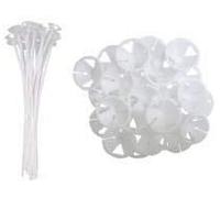 Balloon Stick Holder All-in-one Re-Usable Child Safe Sticks (White, 50pc)