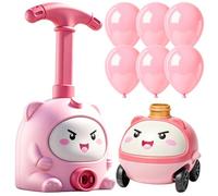 Balloon Toys for Kids - Funny Interactive STEM Kit, Racing Balloon-Powered Car, Manual Air Pump Launcher, Preschool Science Experiment, Education & Toys Category, Durable Aerodynamic Physics Set