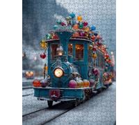Balloon Train Jigsaw Puzzle 2000 Piece, Puzzles for Adults 2000, The Impossible Challenge, Jigsaw Puzzle Games Classic Educational, Wooden Puzzles, for Home Wall Decoration Gift FNKL1-838