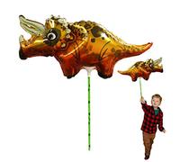 Ballooniacs - Triceratops Air Filled Animal Balloon from Deluxebase. A colourful and re-useable inflatable birthday party decoration for kids