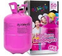 Balloonify Helium Bottle, Pink, 0.42 m³, All Ages, Unisex - Top Ten for Approx. 50 Balloons - Recyclable, German Filling, Birthday, Wedding
