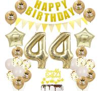 Balloons 44th birthday man decoration gold set, balloons 44th birthday decoration men women, foil balloons 44th birthday decoration man woman, birthday decoration 44th birthday decoration man boy (44)