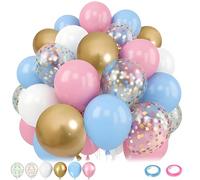 Balloons - 60 Pcs Black and Gold Party Pack | Thickened Latex, Hardly Burst | Ideal for Birthday Decorations, Balloon Arch Kit, Graduation Party Decorations(olive green) (gender reveal party)