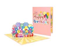 Balloons & Bliss Colorful 3D Pop Up Birthday Card