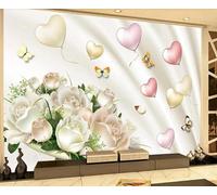 Balloons Butterflies Flowers 3D Wallpaper Luxury Home Dining Decor Paste Sofa Living Room The Wall for Bedroom Mural-200cm×140cm