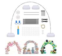 Balloons Garland Arch Kit with Stand, 3x2.7m(LxH) Adjustable Balloon Arch Frame with Base for Wedding, Birthday, Baby Shower Party Supplies, Graduation, Halloween, Christmas, Easter Decorations, White