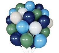 Balloons Green and Navy Blue, 60Pcs 12 Inch Latex Balloons