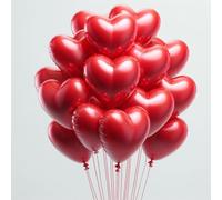 Balloons Hub 12 Inch Plain Party Balloons Latex Balloons Heart Shape Balloon for Wedding Anniversary Party Bridal Shower Decorations Birthday Party Decoration Baby Shower Décor Red Color 20 Pieces.