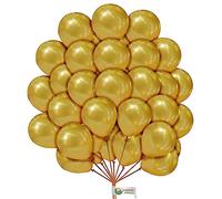 Balloons Hub Gold Metallic Balloons 10 Inch Pack of 50 for Birthday, Wedding, Engagement, Baby Shower, Graduation Parties