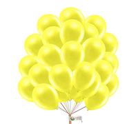 Balloons Hub Metallic Balloons 12 Inch Metallic Yellow Balloons Pearl Birthday Balloons Happy Birthday Decorations Wedding Anniversary Yellow Party Decoration Pack of 20