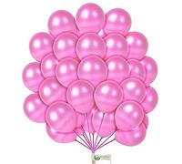 Balloons Hub Pink Metallic Balloons 10 Inch Pack of 50 for Birthday, Wedding, Engagement, Baby Shower, Graduation Parties