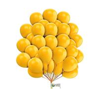 Balloons Hub Plain Party Balloons 12 Inch Round Shaped Yellow Balloons Latex Balloon Pack of 20 for Wedding Anniversary Bridal Shower Romantic Theme Party Decorations.