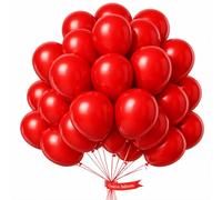 Balloons Hub Red Balloons 10 inch Pack of 25 Plain Party Balloons for Red Theme Party Decorations, Graduation, Valentines Day, Birthday, Wedding, Baby Shower, Anniversary