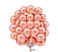 Balloons Hub Rose Gold Metallic Balloons 10 Inch Pack of 100 for Birthday, Wedding, Engagement, Baby Shower, Graduation Parties