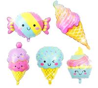 Balloons Ice Cream Foil Balloon Ice Doughnut Candy Balloons Candy Colourful Balloon for Birthday Baby Shower Summer Party Decoration