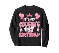 Balloons It's My Cousin's 1st Birthday 2024 1 Years Old Sweatshirt
