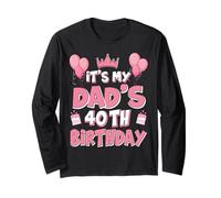 Balloons It's My Dad's 40th Birthday 1985 40 Years Old Long Sleeve T-Shirt