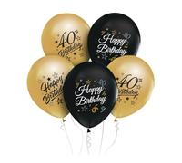 Balloons Number 40 Birthday Happy Birthday, Beauty&Charm, 30 cm, 5 pcs.