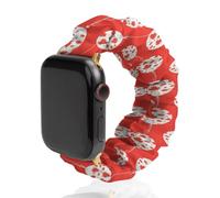 Balloons with Maple Canada Flag Fashion Scrunchie Watch Strap Compatible with IWatch Series 1 2 3 4 5 6 Elastic Replacement Band