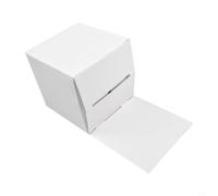 Ballot Box and Suggestion Box Set 2 Pack, Corrugated Paper Donation Box with Removable Header Board for Office School Church Events, White 6 x 6 x 6 inch