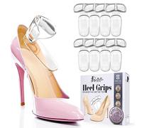 Ballotte Premium Grade Silicone Heel Protector (Double Cushioned - 8 Pack) | Heel Grips/Heel Pads for Women Heels - Shoe Inserts for Shoes That are Too Big | High Heel Cushion Inserts Women